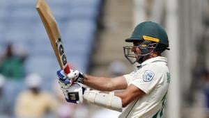 South African cricketer Keshav Maharaj bats during the third day of the second test match.(AP) South African cricketer Keshav Maharaj bats during the third day of the second test match.(AP)