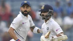 Pune: Indian cricket team Captain Virat Kohli and Vice-Captain Ajinkya Rahane.(PTI) Pune: Indian cricket team Captain Virat Kohli and Vice-Captain Ajinkya Rahane.(PTI)