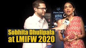 <p>We caught up with actor Sobhita Dhulipala and designer Bhumika Sharma at the Lotus Make-up India Fashion Week 2020. Sobhita was walking for Sharma's collection 'Nejma' on October 11. While Sharm told us about her collection, Sobhita opened up about her favourite fictional characters from the world of books. Sharma's collection was inspired by Moroccon architecture. The Lotus Make-up India Fashion Week 2020 took place from October 9-12 at the Major Dhyan Chand National Stadium, Delhi.</p>