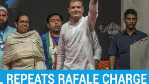 <p>Congress leader Rahul Gandhi repeated his claim that there was corruption in the Rafale fighter aircraft deal. He made the claim while addressing a rally in Mumbai on Sunday. The former Congress president was campaigning for the upcoming Assembly elections in Maharashtra. Gandhi said that the mention of Rafale stings the BJP, and so, Defence Minister Rajnath Singh took the unprecedented step of going to France to take delivery of the first Rafale jet for Indian Air Force. The Rafale scam claim was at the centre of Congress' campaign in the 2019 Lok Sabha elections.</p> <p>Congress leader Rahul Gandhi repeated his claim that there was corruption in the Rafale fighter aircraft deal. He made the claim while addressing a rally in Mumbai on Sunday. The former Congress president was campaigning for the upcoming Assembly elections in Maharashtra. Gandhi said that the mention of Rafale stings the BJP, and so, Defence Minister Rajnath Singh took the unprecedented step of going to France to take delivery of the first Rafale jet for Indian Air Force. The Rafale scam claim was at the centre of Congress' campaign in the 2019 Lok Sabha elections.</p>