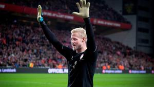 Denmark's keeper Kasper Schmeichel reacts after the match against Switzerland. Ritzau Scanpix/Liselotte Sabroe(REUTERS) Denmark's keeper Kasper Schmeichel reacts after the match against Switzerland. Ritzau Scanpix/Liselotte Sabroe(REUTERS)