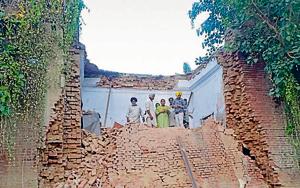 The collapsed house in Nabha.(HT PHOTO) The collapsed house in Nabha.(HT PHOTO)