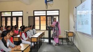 Centre has planned a programme to help girl students inculcate interest in STEM education. (Representational image)(HT file) Centre has planned a programme to help girl students inculcate interest in STEM education. (Representational image)(HT file)