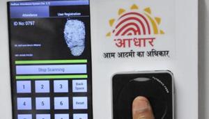 New Delhi, India, July 24, 2013 :: Employees mark their attendance through Aadhaar based System in the Planning Commission. The system is installed at the enters of the main Yojana Bhawan building on Wednesday, July 24, 2013 (Photo by /Hindustan Times) story pics for Chetan Chauhan(Vipin Kumar/ HT Photo) New Delhi, India, July 24, 2013 :: Employees mark their attendance through Aadhaar based System in the Planning Commission. The system is installed at the enters of the main Yojana Bhawan building on Wednesday, July 24, 2013 (Photo by /Hindustan Times) story pics for Chetan Chauhan(Vipin Kumar/ HT Photo)