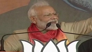 Prime Minister Narendra Modi addressed an election rally in Haryana’s Charkhi Dadri on October 15, 2019.(ANI / Twitter) Prime Minister Narendra Modi addressed an election rally in Haryana’s Charkhi Dadri on October 15, 2019.(ANI / Twitter)