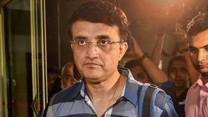 Former cricketer Saurav Ganguly at the BCCI headquarters.(PTI) Former cricketer Saurav Ganguly at the BCCI headquarters.(PTI)