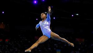 Simone Biles of the U.S. in action(REUTERS) Simone Biles of the U.S. in action(REUTERS)
