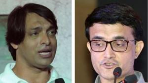 Shoaib Akhtar (L) and Sourav Ganguly (R)(HT Collage) Shoaib Akhtar (L) and Sourav Ganguly (R)(HT Collage)