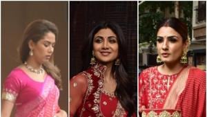 Mira Rajput, Shilpa Shetty and Raveena Tandon celebrate Karwa Chauth. Mira Rajput, Shilpa Shetty and Raveena Tandon celebrate Karwa Chauth.