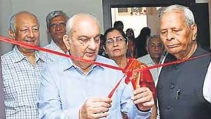 The institution organised a Yantra Pooja, and project exhibition on the occasion.(HT) The institution organised a Yantra Pooja, and project exhibition on the occasion.(HT)