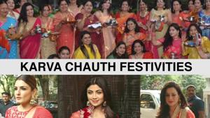 <p>Karva chauth was celebrated in many parts of the country on Thursday. Bollywood celebrities were also seen taking part in the festivities. Many celebs visited actor Sonam Kapoor's home to celebrate.</p>