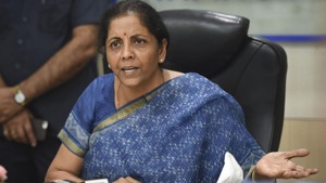 Sitharaman said she would be quite open to it and they could send her the details.(HT image) Sitharaman said she would be quite open to it and they could send her the details.(HT image)