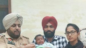The infant was sent to Bal Ashram in Talwandi Khurd.(HT PHOTO) The infant was sent to Bal Ashram in Talwandi Khurd.(HT PHOTO)