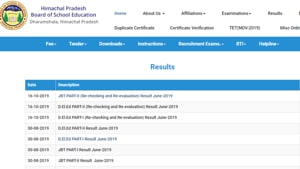 HPBOSE D.El.Ed, JBT Result out(HPBOSE) HPBOSE D.El.Ed, JBT Result out(HPBOSE)
