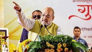 Union home minister Amit Shah on Thursday said there was a need to rewrite history from the Indian point of view.(PTI Photo)