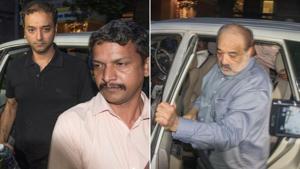 The father-son duo were produced before the court on Friday afternoon after ED obtained their custody from the jail.(Photo: Satyabrata Tripathy/Hindustan Times) The father-son duo were produced before the court on Friday afternoon after ED obtained their custody from the jail.(Photo: Satyabrata Tripathy/Hindustan Times)