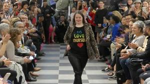 This image from video taken on Wednesday, Oct. 16, 2019 shows a girl participating in the 2nd annual “Gigi’s Playhouse Fashion Show” in New York. Gigi’s Playhouse is an education and achievement center that prepares young people with Down syndrome to engage more fully in their homes, schools and communities. (AP Photo/Gary Gerard Hamilton)(AP) This image from video taken on Wednesday, Oct. 16, 2019 shows a girl participating in the 2nd annual “Gigi’s Playhouse Fashion Show” in New York. Gigi’s Playhouse is an education and achievement center that prepares young people with Down syndrome to engage more fully in their homes, schools and communities. (AP Photo/Gary Gerard Hamilton)(AP)