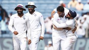Indian cricketers in a test match against South Africa.(PTI) Indian cricketers in a test match against South Africa.(PTI)