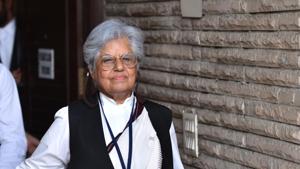 Senior advocate Indira Jaising comes out of her residence after CBI conducted raids in her residence and office in connection with a foreign funding case, July, 2019.(Sanchit Khanna/HT File) Senior advocate Indira Jaising comes out of her residence after CBI conducted raids in her residence and office in connection with a foreign funding case, July, 2019.(Sanchit Khanna/HT File)