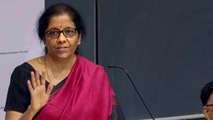 Union finance minister Nirmala Sitharaman at Columbia University in New York, Tuesday, Oct.15, 2019.(PTI) Union finance minister Nirmala Sitharaman at Columbia University in New York, Tuesday, Oct.15, 2019.(PTI)