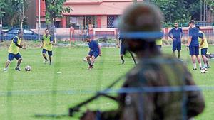 Real Kashmir players had been away from home for the last couple of months, post the revocation of Article 370 in the state(REUTERS) Real Kashmir players had been away from home for the last couple of months, post the revocation of Article 370 in the state(REUTERS)