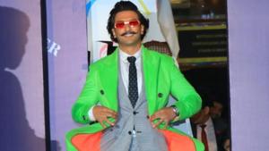 Ranveer Singh at an event on Saturday.(Varinder Chawla) Ranveer Singh at an event on Saturday.(Varinder Chawla)