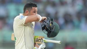 South Africa's Dean Elgar leaves after being dismissed.(AP) South Africa's Dean Elgar leaves after being dismissed.(AP)