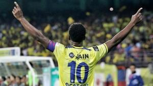 Bartholomew Ogbeche celebrates.(Twitter) Bartholomew Ogbeche celebrates.(Twitter)