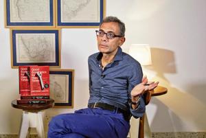 Nobel laureate Abhijit Banerjee in New Delhi on Saturday.(Paroma Mukherjee / Hindustan Times)