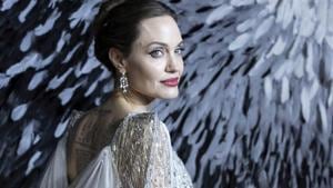 Actress Angelina Jolie poses for photographers on arrival at the European premiere of the film Maleficent Mistress of Evil in central London.(Grant Pollard/Invision/AP) Actress Angelina Jolie poses for photographers on arrival at the European premiere of the film Maleficent Mistress of Evil in central London.(Grant Pollard/Invision/AP)