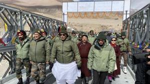 Soldiers have toiled hard and people should know their stories, said defence minister, Rajnath Singh.(ANI twitter photo) Soldiers have toiled hard and people should know their stories, said defence minister, Rajnath Singh.(ANI twitter photo)