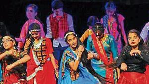 Students in Mohali depict cultural heritage of the country.(HT) Students in Mohali depict cultural heritage of the country.(HT)