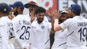 Shahbaz Nadeem celebrates after taking a wicket.(Twitter) Shahbaz Nadeem celebrates after taking a wicket.(Twitter)
