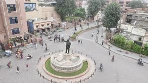 Wi-Fi facility was setup at the Heritage Street in Amritsar at a cost of ₹2.21 crore.(HT PHOTO) Wi-Fi facility was setup at the Heritage Street in Amritsar at a cost of ₹2.21 crore.(HT PHOTO)