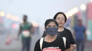 A participant during the Delhi Half Marathon, New Delhi, October 20, 2019(Arvind Yadav/HT PHOTO) A participant during the Delhi Half Marathon, New Delhi, October 20, 2019(Arvind Yadav/HT PHOTO)