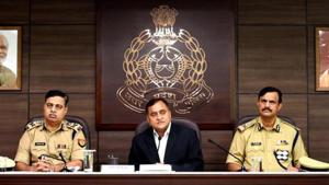 Lucknow: Uttar Pradesh DGP OP Singh addresses media on the murder of Kamlesh Tewari.(PTI Photo) Lucknow: Uttar Pradesh DGP OP Singh addresses media on the murder of Kamlesh Tewari.(PTI Photo)