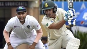 South Africa batsman Zubayr Hamza plays a shot.(PTI) South Africa batsman Zubayr Hamza plays a shot.(PTI)