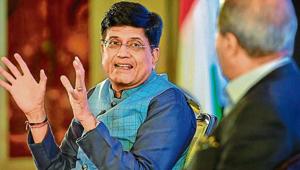 Union Commerce and Industry Minister Piyush Goyal at second annual India Leadership Summit hosted by US India Strategic and Partnership Forum (USISPF) with the theme ‘Partners of Growth’ in New Delhi(Photo: PTI)