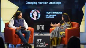 Trupti Bhandari of GSK Consumer Healthcare interacts with Rameet Arora of HT in Episode 6 (Part 1) of Brand Studio Live, Season 2.(HT Photo) Trupti Bhandari of GSK Consumer Healthcare interacts with Rameet Arora of HT in Episode 6 (Part 1) of Brand Studio Live, Season 2.(HT Photo)