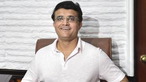 BCCI President-designate Sourav Ganguly seated in his chamber at Cricket Association of Bengal (CAB).(PTI) BCCI President-designate Sourav Ganguly seated in his chamber at Cricket Association of Bengal (CAB).(PTI)