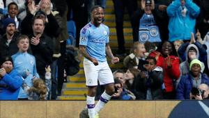 Manchester City's Raheem Sterling celebrates scoring their fifth goal and completing his hat-trick(REUTERS) Manchester City's Raheem Sterling celebrates scoring their fifth goal and completing his hat-trick(REUTERS)