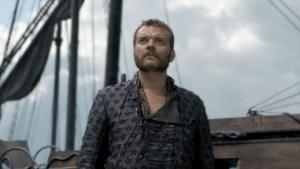 Pilou Asbaek as Euron Greyjoy, in a still from Game of Thrones. Pilou Asbaek as Euron Greyjoy, in a still from Game of Thrones.
