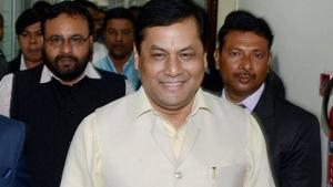 Assam Chief Minister Sarbananda Sonowal was the target of the ire of an employee of a regional news channel .(PTI)