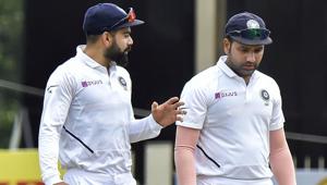 Indian captain Virat Kohli and team player Rohit Sharma(PTI) Indian captain Virat Kohli and team player Rohit Sharma(PTI)