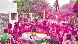 More worrying for the BJP was the fact that even the Congress, which is in the midst of a revamp under its new state chief Ajay Kumar ‘Lallu’, fared well in several seats in bypolls.(PTI photo) More worrying for the BJP was the fact that even the Congress, which is in the midst of a revamp under its new state chief Ajay Kumar ‘Lallu’, fared well in several seats in bypolls.(PTI photo)
