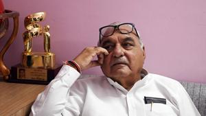 Former Haryana chief minister Bhupinder Singh Hooda tried everything to prevent Jannayak Janta Party (JJP) chief Dushyant Chautala from joining hands with the Bharatiya Janata Party(ANI Photo) Former Haryana chief minister Bhupinder Singh Hooda tried everything to prevent Jannayak Janta Party (JJP) chief Dushyant Chautala from joining hands with the Bharatiya Janata Party(ANI Photo)