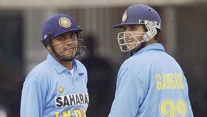 A file photo of Virender Sehwag (L) and Sourav Ganguly.(Getty Images) A file photo of Virender Sehwag (L) and Sourav Ganguly.(Getty Images)