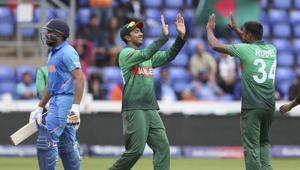 File photo of India vs Bangladesh match at the World Cup.(AP) File photo of India vs Bangladesh match at the World Cup.(AP)