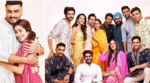 Janhvi Kapoor and Arjun Kapoor at Karan Johar’s Diwali puja.(Instagram) Janhvi Kapoor and Arjun Kapoor at Karan Johar’s Diwali puja.(Instagram)