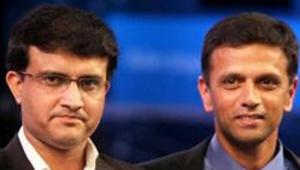 A file photo of Sourav Ganguly (L) and Rahul Dravid.(PTI) A file photo of Sourav Ganguly (L) and Rahul Dravid.(PTI)